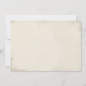 ボヘミアンピーコックフェザーヴィンテージ結婚ティール（緑がかった色） 招待状 (裏面)