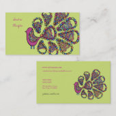 ボヘミアンファッション貿易ビジネスプロファイルカード 名刺 (正面/裏面)