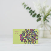 ボヘミアンファッション貿易ビジネスプロファイルカード 名刺 (スタンド正面)