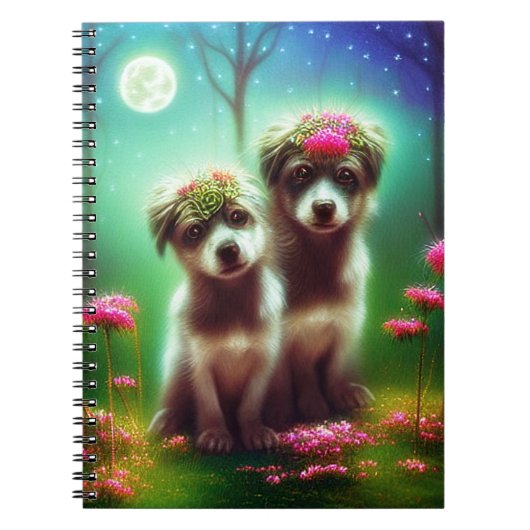 ボヘミアンファンタジーの子犬 ノートブック (正面)