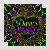 ボヘミアンフィエスタのディナーパーティー招待状 招待状 (正面/裏面)