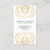 ボヘミアンフェイクゴールドフォイルモダントレンディーフローラ 名刺 (裏面)