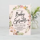 ボヘミアンフェザーとフローラリースベビー散布 招待状 (スタンド正面)