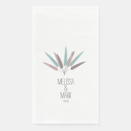 ボヘミアンフェザーズパステルカップルネーム結婚ズ (正面)