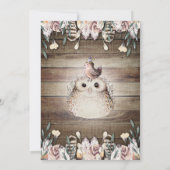 ボヘミアンフェザーフレンズ オウル＆バード ベイビー ファースト ワン 招待状 (裏面)