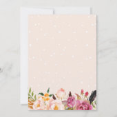 ボヘミアンフェザーボホフローラリースブライダルシャワー 招待状 (裏面)