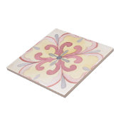 ボヘミアンフェミニンギフト花のパターン水色 タイル (側面)