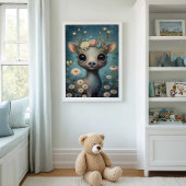 ボヘミアンフォレストの鹿の壁アート -  Nursery用の壁飾り ポスター