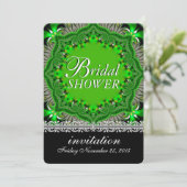 ボヘミアンフォレストガーデングリーンブライダルシャワーパーティー 招待状 (スタンド正面)