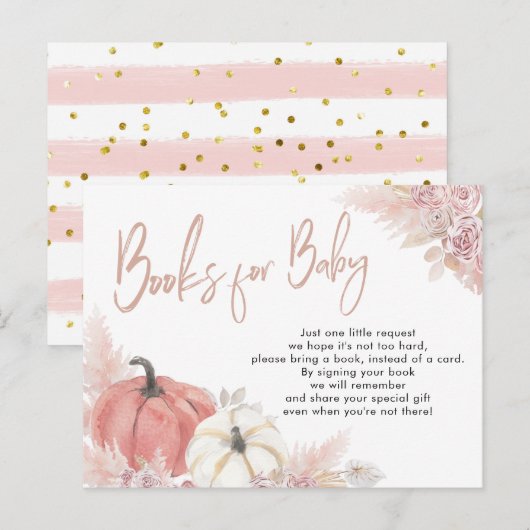 ボヘミアンフォールインレディース パンプキン 赤ちゃんのための絵本 カード (正面/裏面)