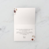 ボヘミアンフォールラブ オータム ブライダルシャワー フラワーラック サンキューカード (内部)