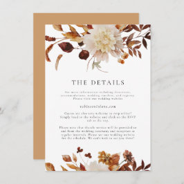 ボヘミアンフォール水彩花詳細カード 招待状