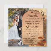 ボヘミアンフォール ウェディング後のQRコード写真 招待状 (正面)