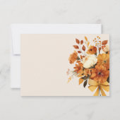 ボヘミアンフォール 水彩 ルージュ ブライダルシャワー サンキューカード (裏面)