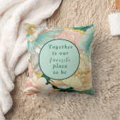 ボヘミアンフラワーのウェディング クッション (ブランケット)