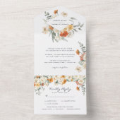 ボヘミアンフラワーガーデンウェディング オールインワン招待状 (内側)