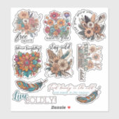 ボヘミアンフラワーコレクション防水 シール (シート)