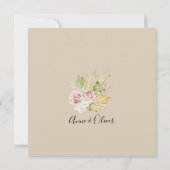 ボヘミアンフラワーサファリウェディング招待状 招待状 (裏面)