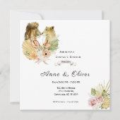 ボヘミアンフラワーサファリウェディング招待状 招待状 (正面)