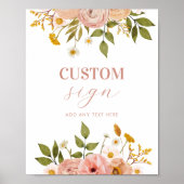 ボヘミアンフラワーズ オーダーメイドサイン ポスター (正面)