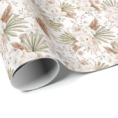 ボヘミアンフラワーズ&フェザーズ ラッピングペーパー (ロールコーナー)