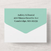 ボヘミアンフラワーテラコッタウェディング オールインワン招待状 (裏面)