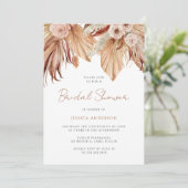ボヘミアンフラワーテラコッタボーホーウェディングシャワー 招待状 (スタンド正面)