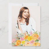 ボヘミアンフラワーテラコッタ卒業式 招待状 (裏面)