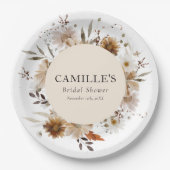 ボヘミアンフラワーブライダルシャワーペーパープレート ペーパープレート (正面)