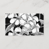 ボヘミアンフラワーブラックホワイトウォーターマークウェブサイト エンクロージャーカード (裏面)