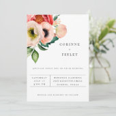 ボヘミアンフラワーブーケウェディング招待状 案内状 (スタンド正面)