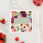 ボヘミアンフラワープリントペーパーナプキン スタンダードカクテルナプキン (インサイチュ)