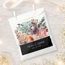 ボヘミアンフラワーボケッ ト水彩 フェイバーバッグ