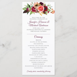 ボヘミアンフラワーロマンスウェディングプログラム プログラム