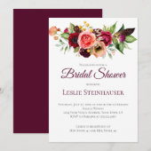 ボヘミアンフラワーロマンス ブライダルシャワー 招待状 (正面/裏面)