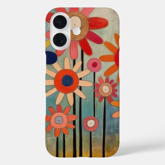 ボヘミアンフラワー カラフル Case-Mate iPhoneケース (裏面)