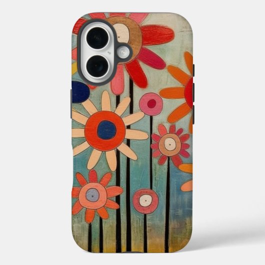 ボヘミアンフラワー カラフル Case-Mate iPhoneケース (裏面)