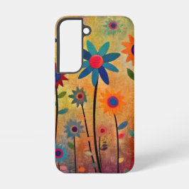 ボヘミアンフラワー カラフル SAMSUNG GALAXY S22ケース