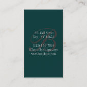 ボヘミアンフランスのスクリプト 名刺 (裏面)