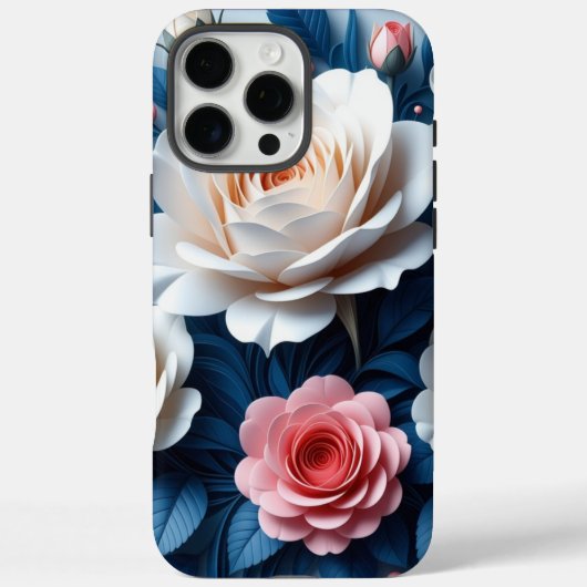 ボヘミアンフローラアートがギフトに最適タフ Case-Mate iPhoneケース (裏面)