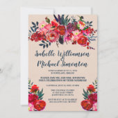 ボヘミアンフローラエロペメント披露宴招待状 招待状 (正面)