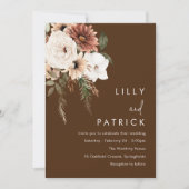 ボヘミアンフローラサマー&オールシーズ結婚ンズ 招待状 (正面)