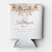 ボヘミアンフローラダスティピパーソナライズされたンク結婚ズ 缶クーラー (正面)