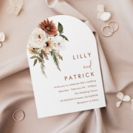 ボヘミアンフローラテラコッタアー結婚チズ 招待状