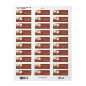 ボヘミアンフローラテラコッタ差出人住所結婚ズ ラベル (フルシート)