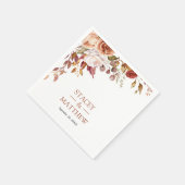 ボヘミアンフローラテラコッタ結婚ズ スタンダードカクテルナプキン (角)