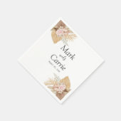 ボヘミアンフローラテラコッタ結婚ズ スタンダードカクテルナプキン (角)