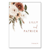 ボヘミアンフローラテラコッタ結婚ズ テーブルナンバー (裏面)