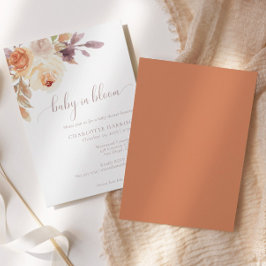 ボヘミアンフローラテラコッタ |赤ちゃんシャワー 招待状