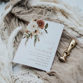 ボヘミアンフローラテラ結婚コッタのバラ金ゴールド 箔招待状